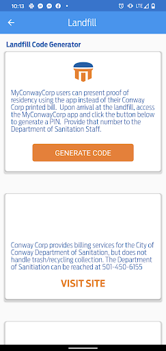 Screenshot My Conway Corp