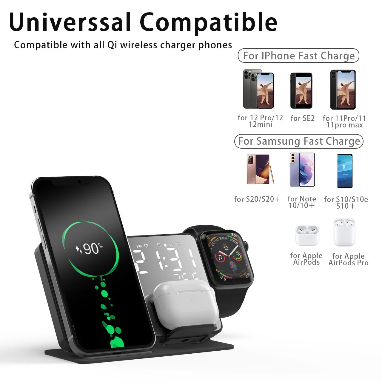 Title 1, 4-in-1 Wireless Charger for Phone, Headset, Sma...