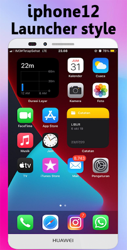 Phone 12 Launcher, OS 14 iLauncher, Control Center