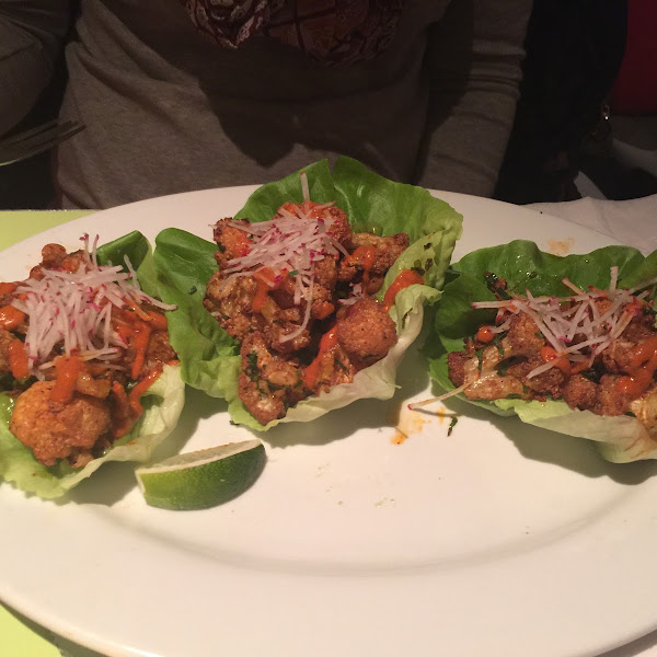 Cauliflower Tacos on Lettuce bibs