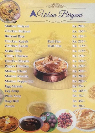 Urban Biryani menu 1