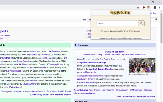 word.ly - Dictionary, Thesaurus, & Rhymes chrome extension