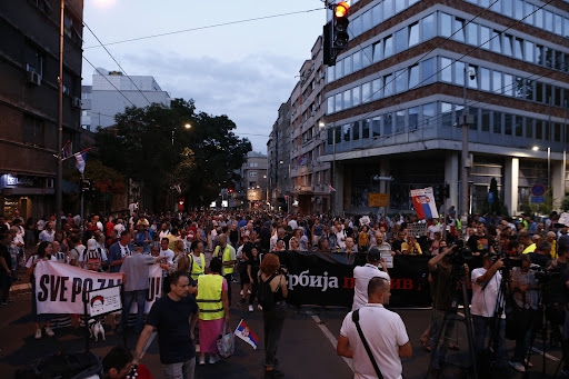 Ispred zgrade RTS-a završen protest 'Srbija protiv nasilja'