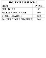 Idli Express menu 3