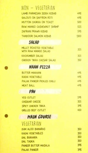 Broken Bridge Cafe menu 