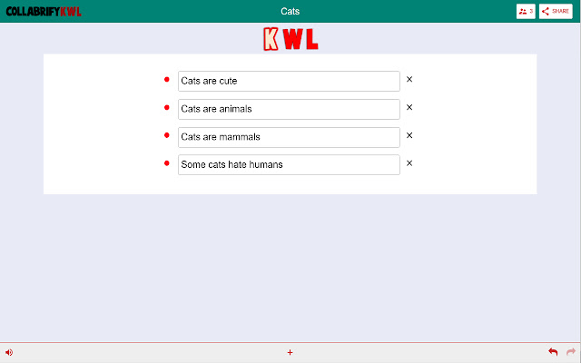 Collabrify KWL chrome extension