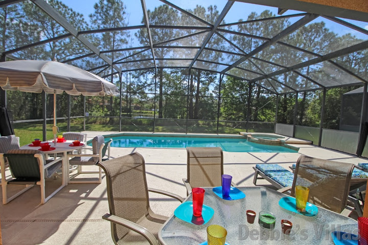 Plenty of seating options on the pool deck