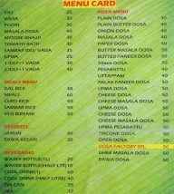 Dosa Factory menu 2