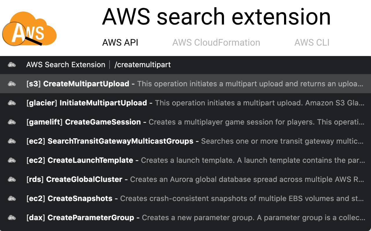 AWS Search Extension Preview image 2