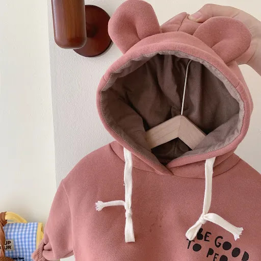 Title 9, Childrens Plush Sweater Hooded Letter Stripe C...