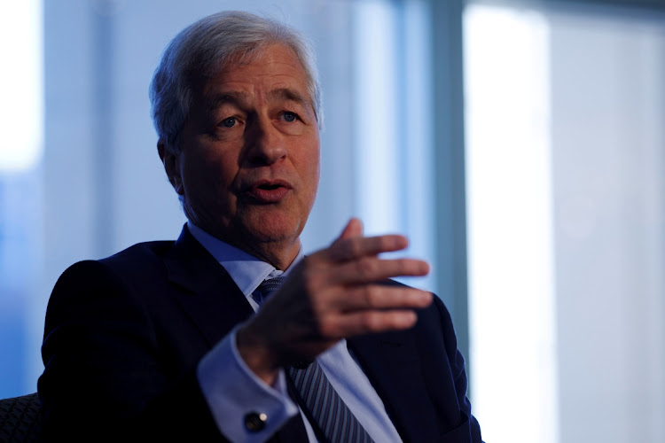 JP Morgan CEO Jamie Dimon speaks at the Boston College CEO Club luncheon in Boston, Massachusetts, the US, November 23 2021. Picture: BRIAN SNYDER/REUTERS