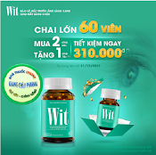 [Combo 2 Hộp 60 Viên] Bổ Mắt Wit - Bảo Vệ Mắt Trước Ánh Sáng Xanh, Giúp Cho Mắt Sáng Khoẻ Tặng 1 Chai 15 Viên