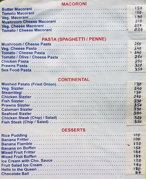 Cliff Side menu 