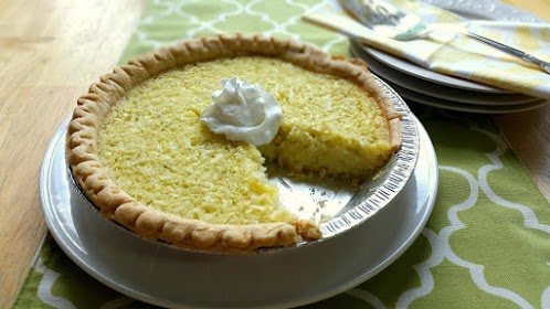 Lime Coconut Buttermilk Pie