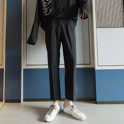 Title 2, Mens Casual Loose Straight British Trousers. C...