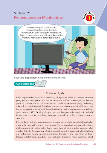 Buku Siswa SD / MI Kelas 6 Tema 3 Revisi 2018