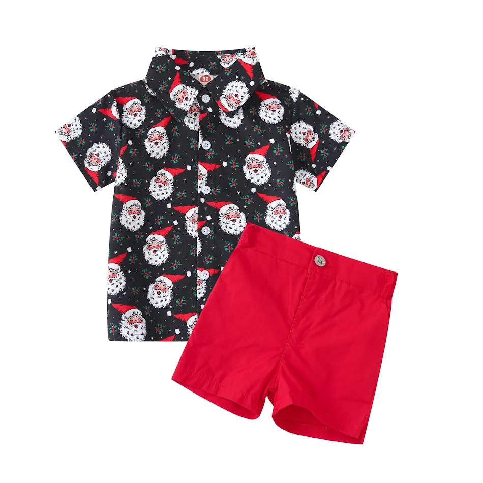 Children's Christmas Shirt Suit Cute Christmas Set