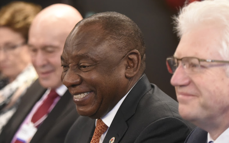 President Cyril Ramaphosa at the World Economic Forum (WEF) on Africa panel discussion on September 4 2019 in Cape Town, South Africa.