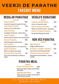 Veerji De Parathe menu 1