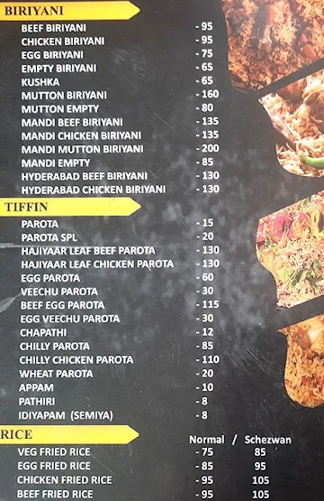 Lmn Hajiyaar Briyani menu 