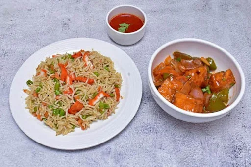 Chicken Fried Rice + Chicken Manchurian