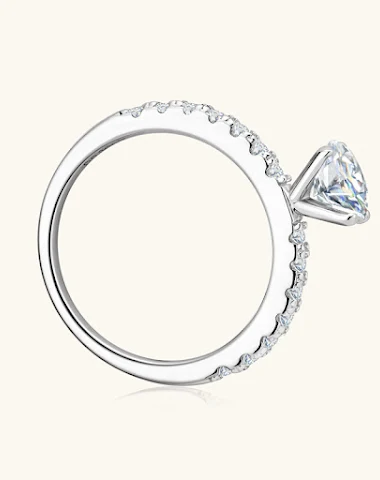 D Color Moissanite Ring Female Ins - 2