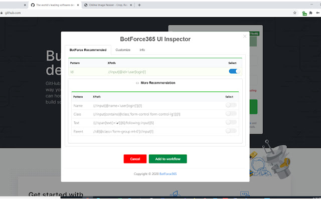 BotForce365 Web Inspector