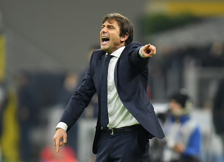 Inter Milan coach Antonio Conte reacts during a past match