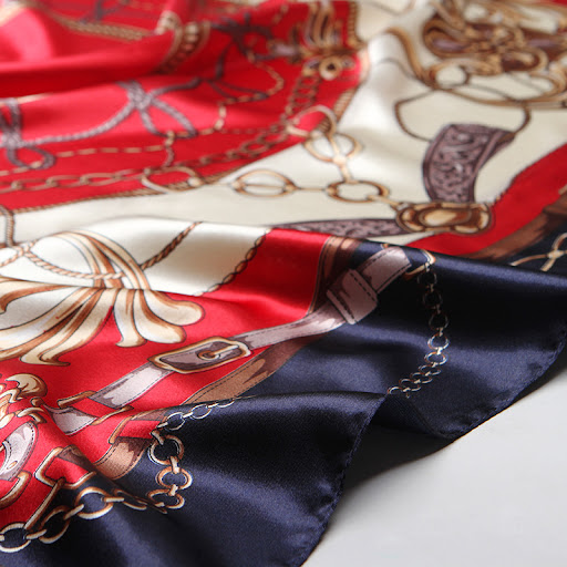 Title 1, Fashion Retro Womens Printed Silk Square Scarf