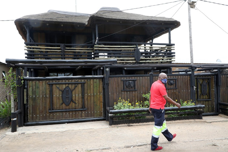 David Zim's log house in Hector Peterson section of Zamdela township in Sasolburg, Free State, is a sight to behold. He built the house with his hands.