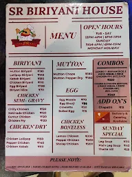 Sr Biriyani House menu 2