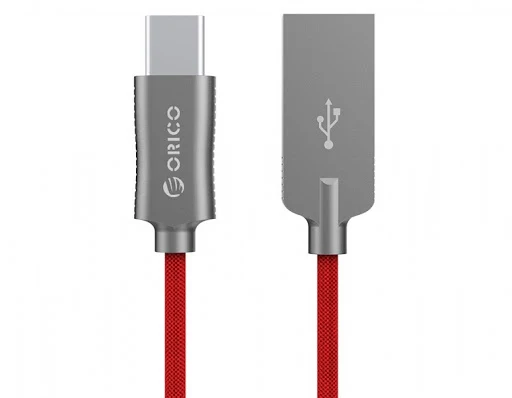 Cáp sạc USB Type C cho Samsung Orico HCU-10 1m(Đỏ)