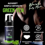 Bọt Vệ Sinh Nam Alfasept Gentle Intimate Green Tea Giúp Ngăn Ngừa Vi Khuẩn, Dưỡng Ẩm, Chăm Sóc Vùng Nhạy Cảm Lọ 100M