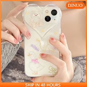 Ốp Lưng Iphone Ốp Điện Thoại Họa Tiết Trái Tim Lớn Hoạt Hình Cho Iphone/Xs/7/8/Pro/Max/Mini 13Pro Dinuo Case