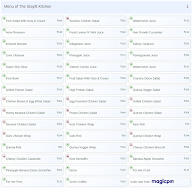 The Stayfit Kitchen menu 1