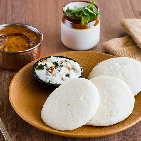 Idli-Sambhar With Coconut Chutney (Gluten-Free)