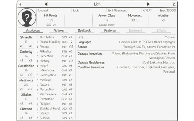 Roll20 DnD Sheet Preview image 2