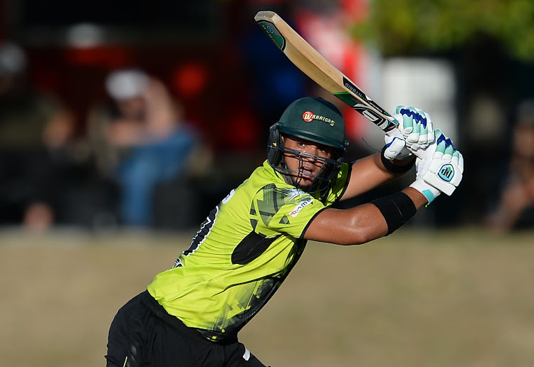 Warriors batsman Gihahn Cloete on his way to a century during the Momentum One-Day Cup match against the Cobras Eurolux Boland Park in Paarl on February 08, 2019.