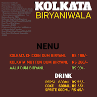 Kolkata Biryani Wala menu 1