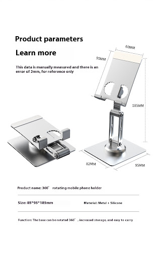 Title 4, Aluminum Alloy Rotating Mobile Phone Bracket Me...