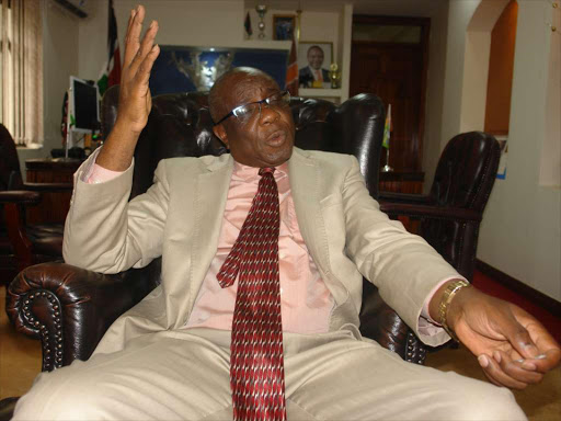 A file photo of Vihiga Governor Moses Akaranga in his office in Mbale.