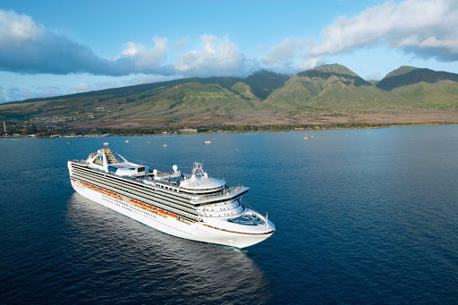 Grand Princess in Lahaina, Hawaii. 