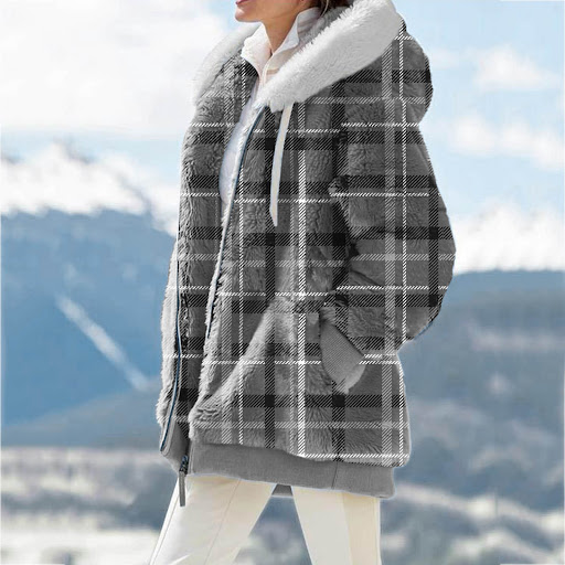 Title 6, Womens Plush Printed And Dyed Zipper Hooded Co...