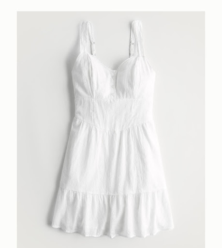 Title 1, Womens Summer White Fishbone Suspender Dress. ...