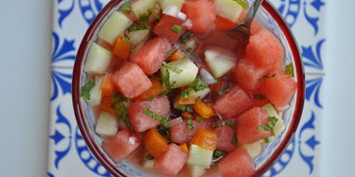 Watermelon Cucumber Salad