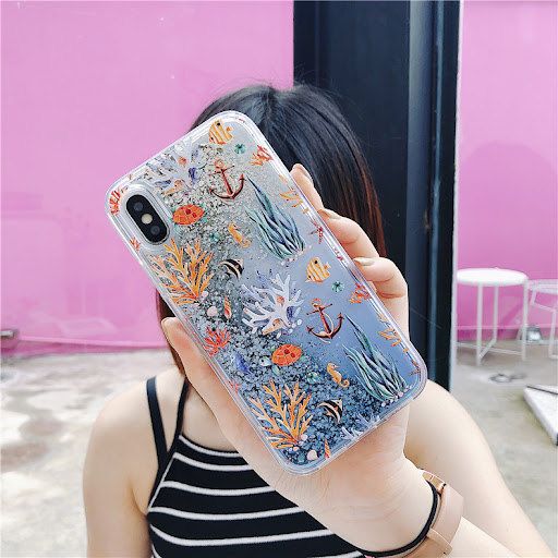 Title 6, Painted Quicksand Liquid Mobile Phone Case. Sty...
