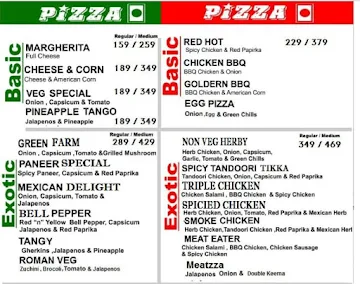 Pizza Theatre menu 