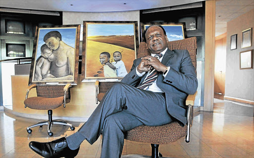 Businessman Vivian Reddy with the collection of paintings he will donate to the Luthuli family for the Luthuli Museum.