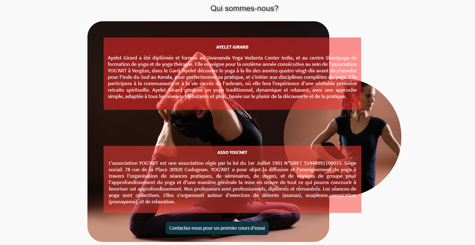 exemple site internet association blog  mon Yoga