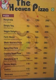 The Heaven Pizza menu 3